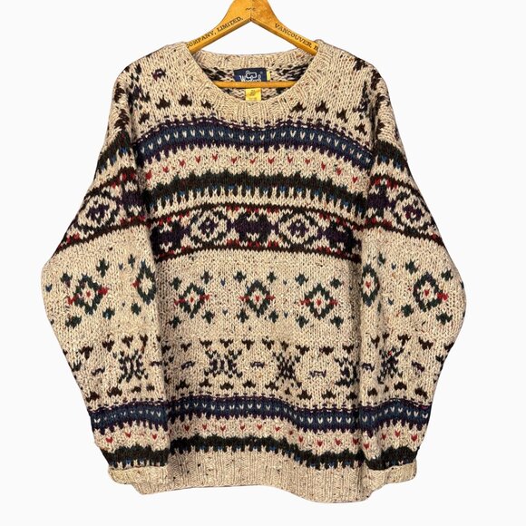 Vintage Woolrich Wool Sweater Medium - Wool Chunky Knit Pullover - Cabincore - Picture 1 of 7